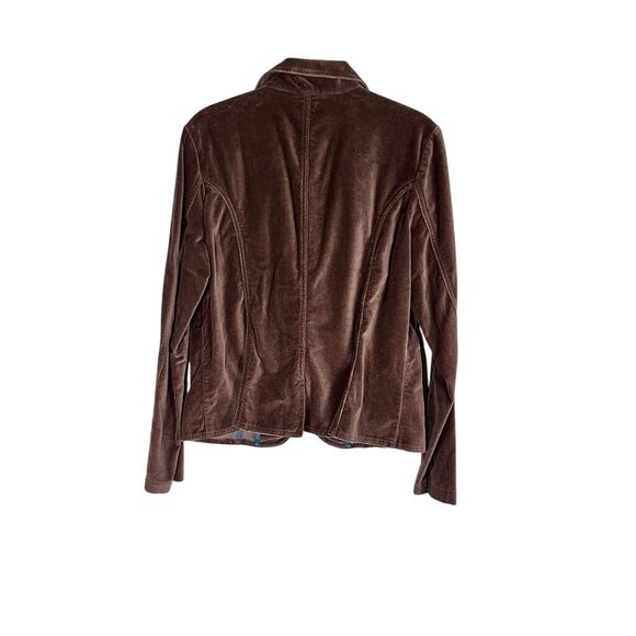 Retro Y2K Suede Jacket Brown L Preppy Grunge Festive Holiday Classic Chic 80s - Picture 9 of 11